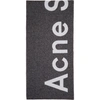Acne Studios Toronty Logo Wool-blend Scarf In Black