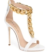 GIUSEPPE ZANOTTI Rita Ora Curb Chain T-Strap Sandal,ORE9002