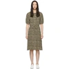 APC A.P.C. BEIGE AND BLACK ONDINE DRESS