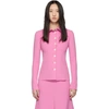 A.w.a.k.e. Oversized Pointed Collar Shirt In Pink