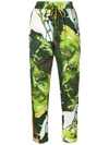 BLUGIRL PRINTED TAPERED TROUSERS