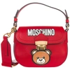 MOSCHINO WOMEN'S LEATHER CROSS-BODY MESSENGER SHOULDER BAG TEDDY,1917 A746080061115