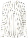 A.L.C striped oversized blouse