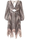 ZIMMERMANN CUT OUT PLEATED DRESS