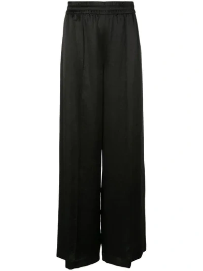 Alexander Wang T Pull-on Palazzo Trousers In Black