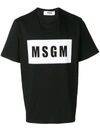 MSGM MSGM LOGO PRINT CREW NECK T-SHIRT - BLACK