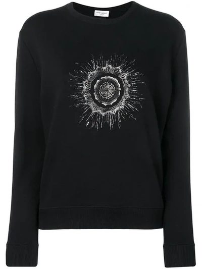 Saint Laurent Women's 551374ybbv21010 Black Cotton Sweatshirt