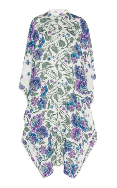Andrew Gn Silk Printed Dress In Floral
