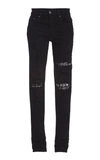 Amiri 15cm Music Note Patch Cotton Denim Jeans In Black