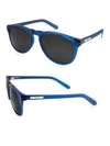 Aqs Banks 53mm Aviator Sunglasses In Blue
