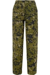 WE11 DONE CAMOUFLAGE-PRINT COTTON-TWILL TAPERED PANTS