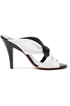 GIVENCHY KNOTTED TWO-TONE LEATHER MULES