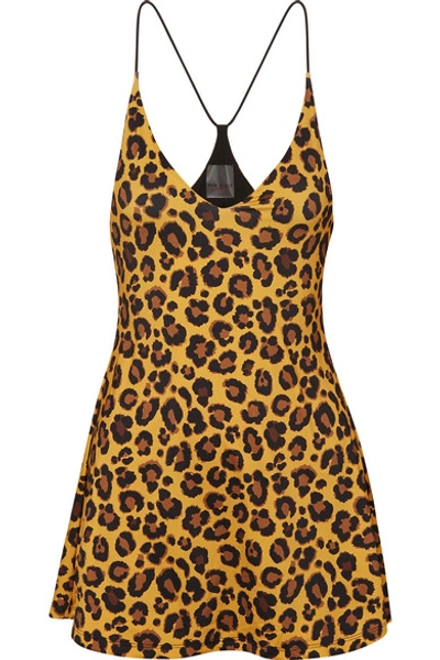 Adam Selman Sport Leopard-print Stretch-jersey Mini Dress In Leopard Print