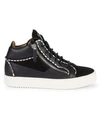 GIUSEPPE ZANOTTI JEWEL TRIM HIGH-TOP SNEAKERS,0400010274973