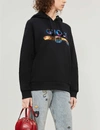 GUCCI SEQUINNED LOGO-PRINT COTTON-JERSEY HOODY