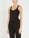 Skin Raisa Sleeveless Pima Cotton T-shirt In Black