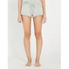 Skin Raffaela Ruffle-trimmed Pima-cotton Shorts In Heather Grey