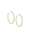 JENNIFER ZEUNER CARMINE LINK HOOP EARRINGS,PROD145860156