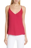 L Agence Gabriella Silk Camisole In Magenta