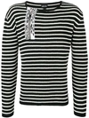 JUST CAVALLI STRIPED RIBBED SWEATER