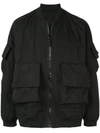 Undercover Back Print Bomber Jacket In Black