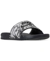 Nike Men's Benassi Jdi Print Slide Sandals, Grey/black - Size 10.0 In Anthracite/black
