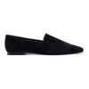 THE ROW THE ROW BLUE SUEDE MINIMAL LOAFERS