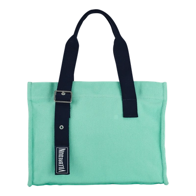 Vilebrequin Small Cotton Beach Bag Solid In Green