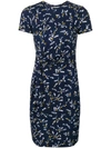 MICHAEL MICHAEL KORS FITTED FLORAL PRINT DRESS