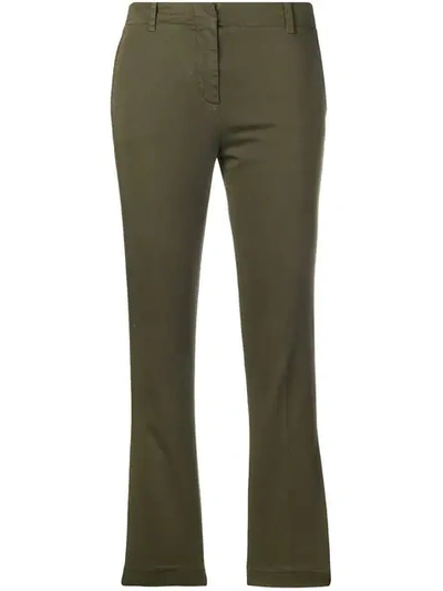 Aspesi Slim-fit Cropped Trousers - 绿色 In Green