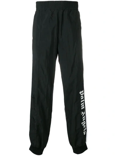 Palm Angels Front Logo Track Trousers In Black