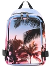 BALMAIN BALMAIN PALM TREE PRINT BACKPACK - 蓝色