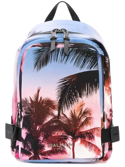 Balmain Multicolor Fabric Backpack