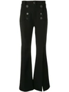 A.W.A.K.E. A.W.A.K.E. SPLIT LEG FLARED TROUSERS - 黑色