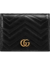 Gucci Gg Marmont Matelassé Leather Wallet In Black
