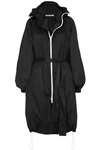 GIVENCHY HOODED PRINTED SHELL COAT