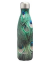 S'WELL Flora Fauna Peacock Water Bottle/17 oz.