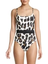 SOLID & STRIPED The Nina Belted Leopard Print One-Piece Bathing Suit
