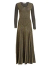 ROBERTO CAVALLI Textured Knit A-Line Maxi Dress
