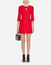 DOLCE & GABBANA WOOL DRESS WITH HEART EMBROIDERY