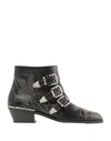 Chloé Chloe Susanna 40 Studded Leather Ankle Boots In Black
