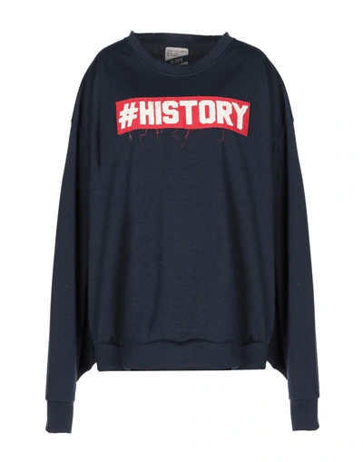 History Repeats Sweatshirt In Dark Blue