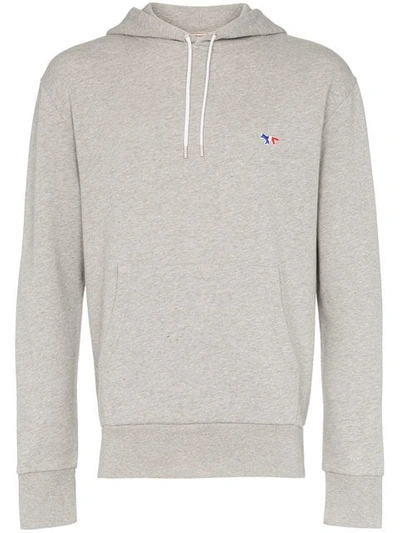 Maison Kitsuné Maison Kitsune Hoodie With Tricolor Fox Patch In Grey