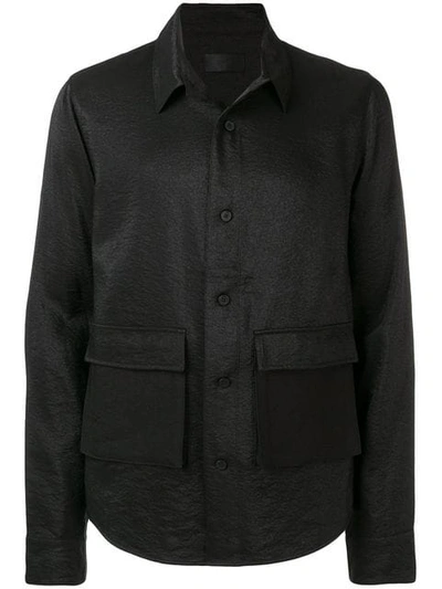 Rta 折痕衬衫夹克 - 黑色 In Black
