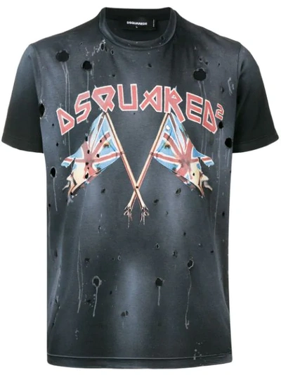 Dsquared2 Reverse Logo T-shirt - 黑色 In Black