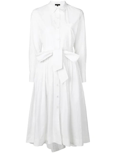 Antonelli Belted Shirt Dress In White