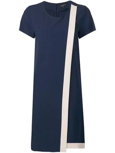 Antonelli Wrap-style Contrast Panel Dress - 蓝色 In Blue