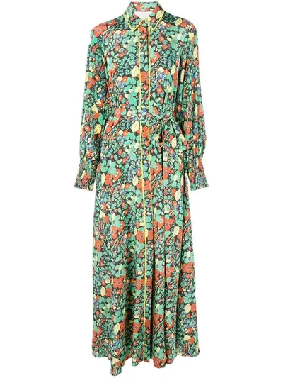 Alexis Hiroka Botanical Dressing Gown Maxi Dress In Print