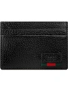 GUCCI LEATHER MONEY CLIP WITH WEB