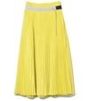 SACAI Check Mesh Skirt in Yellow/Off White